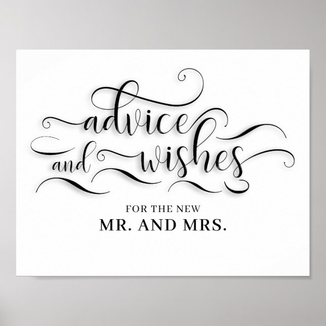 Poster Pancarte de voeux et conseils de mariage (Devant)