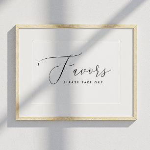 Poster Pancarte élégante de cadeaux de mariage, veuillez