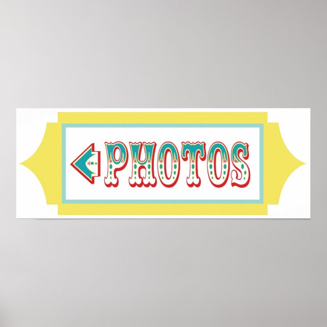 Poster Pancarte flèche de Photomaton Carnaval Cirque Anni (Devant)