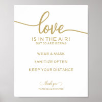 Pancarte L'amour est dans l'air mais les germes au