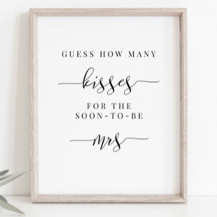 Poster Pancarte pour Baby Shower - Devinez combien de bai