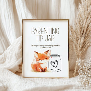 Poster Pancarte pour la tirelire des conseils de parentin