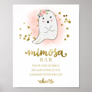 Poster Pancarte pour un bar à mimosa pour une baby shower