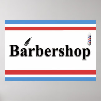Poster Pancartes de salon de coiffure pour hommes Enseign