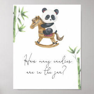 Poster Panda bear - devinez combien de bonbons
