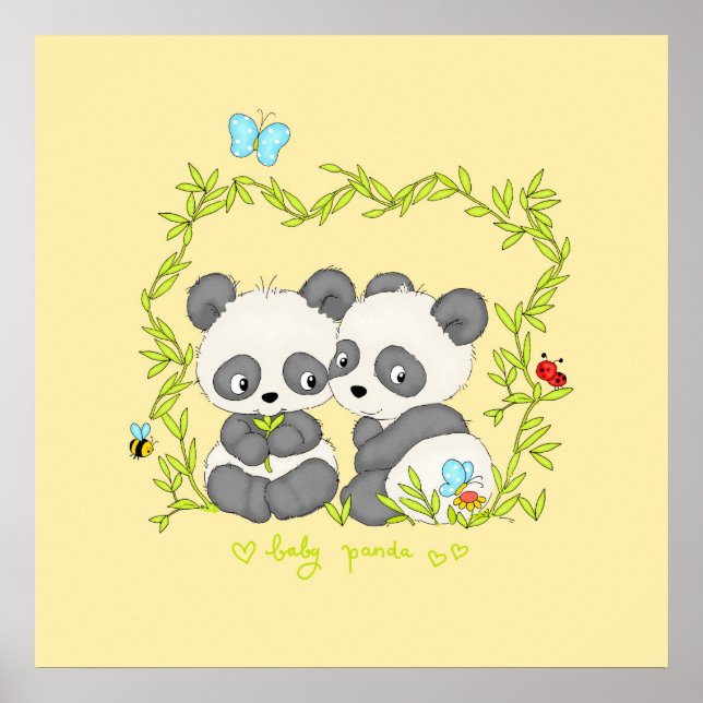 Poster Panda bébé (Devant)