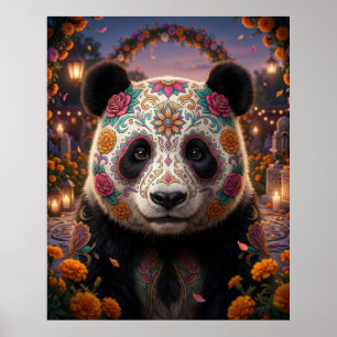 Poster Panda Crâne de Sucre