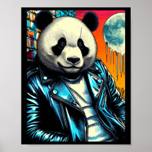Poster Panda Dans L'Autocollant City 2