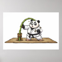 Panda de karaté drôle Échec de l'art martial