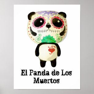Poster Panda du Jour des morts