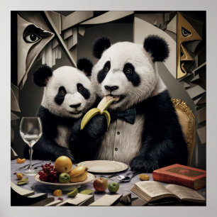 POSTER PANDA ET SON