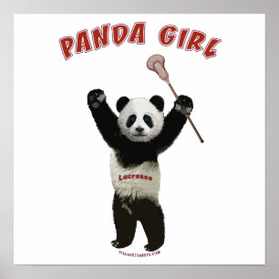 Poster Panda Girl Lacrosse