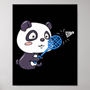 Poster Panda Jouer Badminton Obtenir Sweatty I Panda Bea