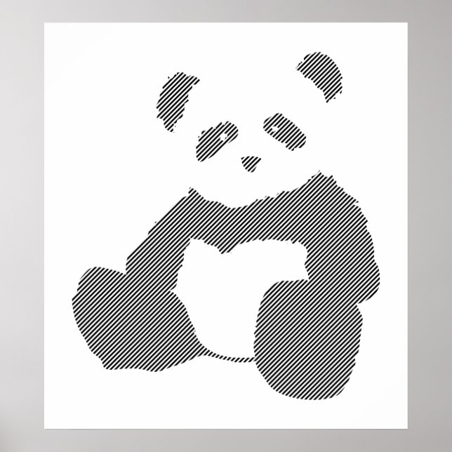 Poster panda plush. (Devant)
