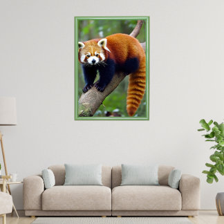 Poster Panda rouge