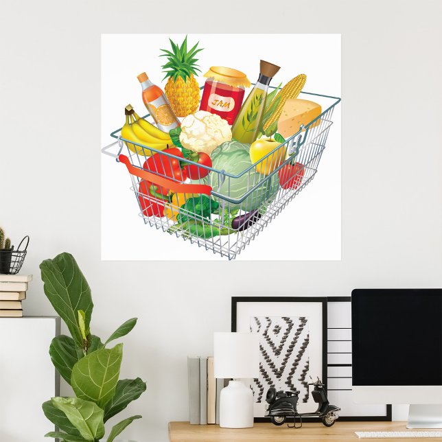 Poster Panier d'achat supermarché (Créateur téléchargé)