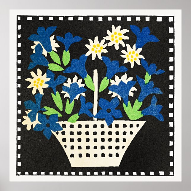 Poster Panier de fleurs (série) (Devant)
