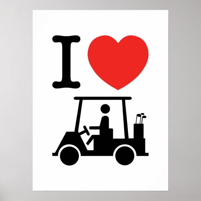 Poster Panier de golf I Heart (Love) (Devant)
