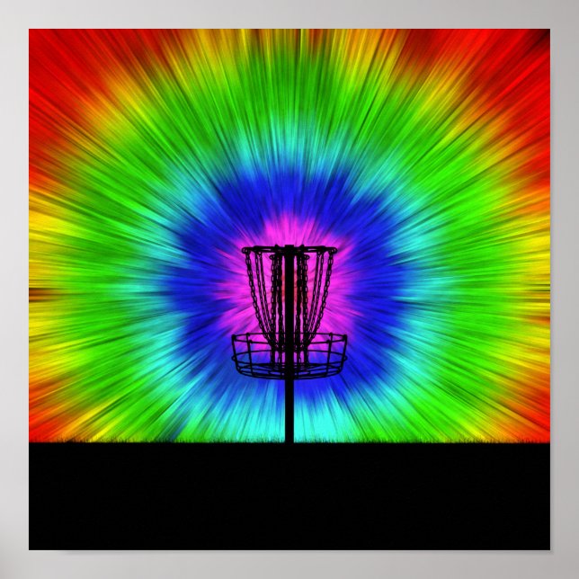Poster Panier de golf Tie Dye Disk (Devant)
