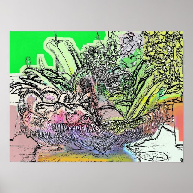 POSTER PANIER DE LÉGUMES (Devant)