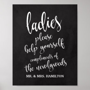 Poster Panier pour dames 8x10 - Carte Chalkcoard