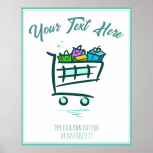 Poster Panier. Promotion / Vente hivernale