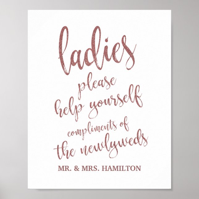 Poster Panier Rose de salle de bain femme Parties scintil (Devant)