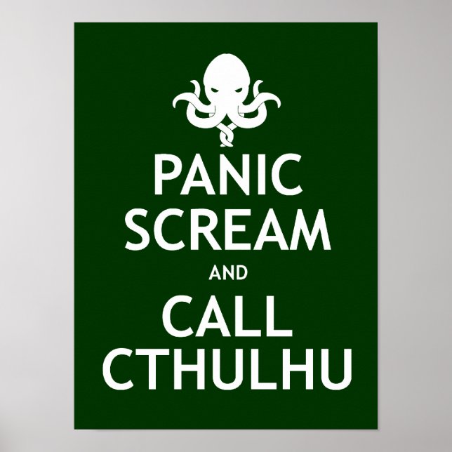 Poster Panique et appel Cthulhu (Devant)