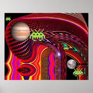 Poster Panique solaire systématique - Ken Gage Surreal Ar