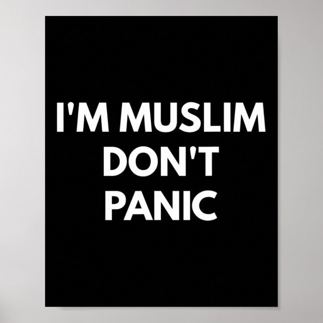 Poster Panique sur le point musulman - Jamais Trump ne fa (Devant)