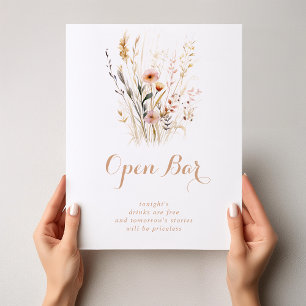 Poster Panneau à barres ouvertes du Mariage floral Wild F
