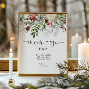 Poster Panneau à feuillage persistant de bar maman-osa. B