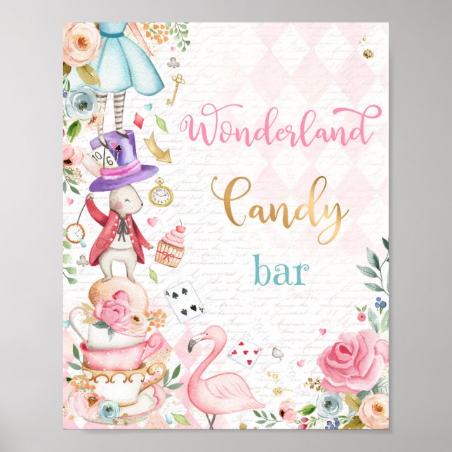 Poster Panneau Alice In Wonderland Wonderland (Devant)