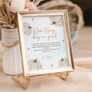 Poster Panneau Automne Baby shower Automne