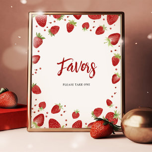 Poster Panneau Baby shower Berry Sweet Personnalisable