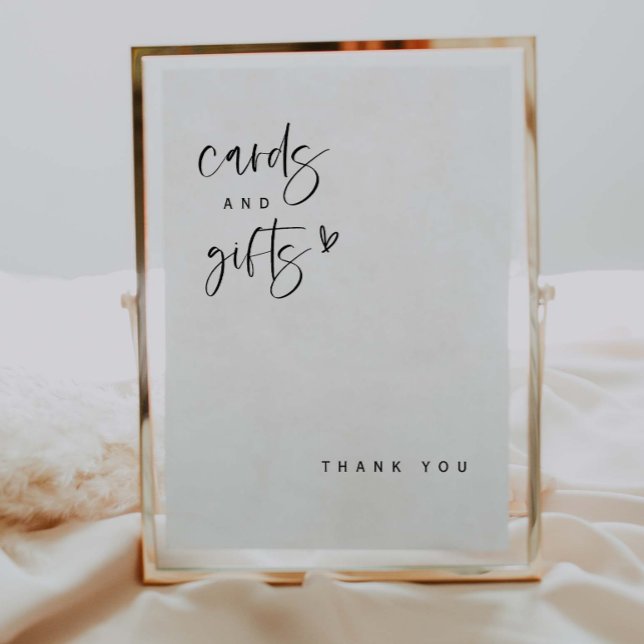 Poster Panneau Baby shower Boho Cartes cardiaques et cade (Créateur téléchargé)