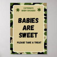 Panneau Baby shower Camo