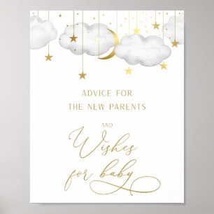 Poster Panneau Baby shower Conseils et souhaits