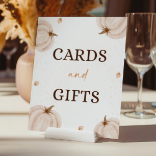 Poster Panneau Baby shower d'automne Cartes et cadeaux
