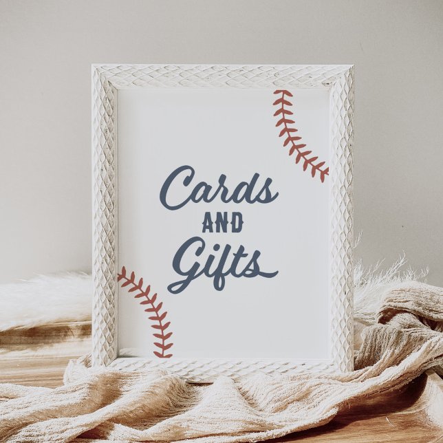 Poster Panneau Baby shower de baseball Cartes et cadeaux (Créateur téléchargé)