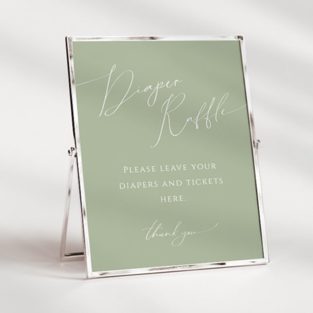 Poster Panneau Baby shower de chaudière verte Whimsical (Créateur téléchargé)