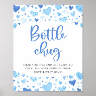 Poster Panneau Baby shower de la bouteille de Saint Valen