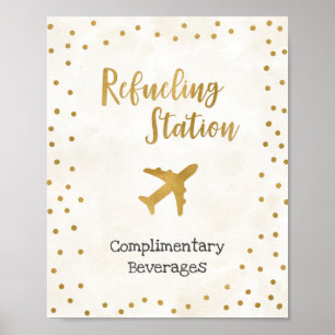 Poster Panneau Baby Shower de la Station de Ravitaillemen