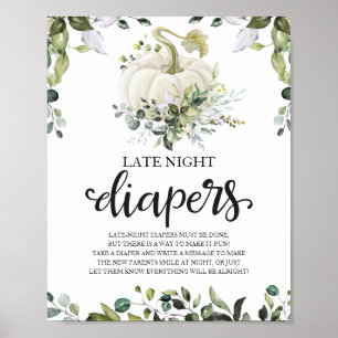 Poster Panneau Baby shower des plongeurs nocturnes