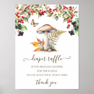 Poster Panneau Baby shower du chapelet de rousseur Bois C