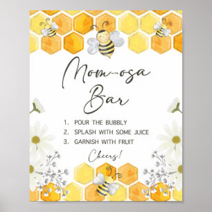 Poster Panneau Baby shower Maman-Osa Bar Honey Bee