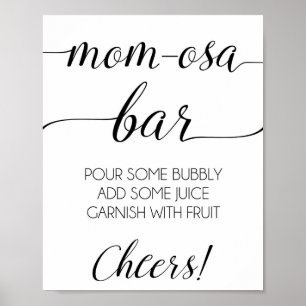 Poster Panneau Baby shower Momosa Bar