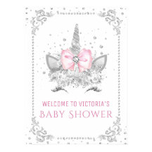 Panneau Baby shower Unicorne