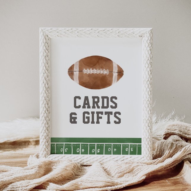 Poster Panneau Baby showers et cadeaux de football (Créateur téléchargé)