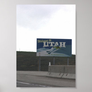 Poster Panneau Bienvenue en Utah